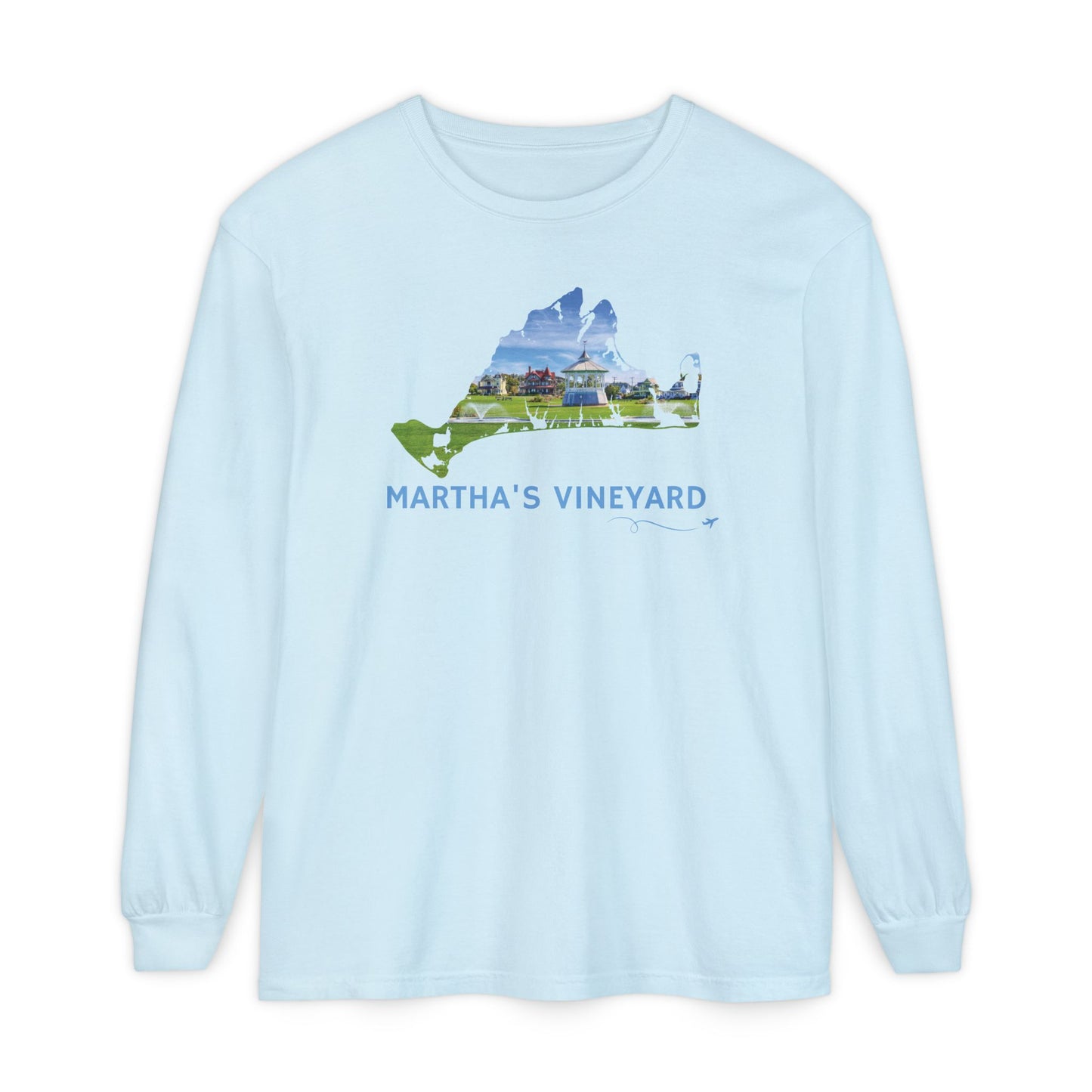 Martha’s Vineyard Outline Long Sleeve | Oak Bluffs Ocean Park