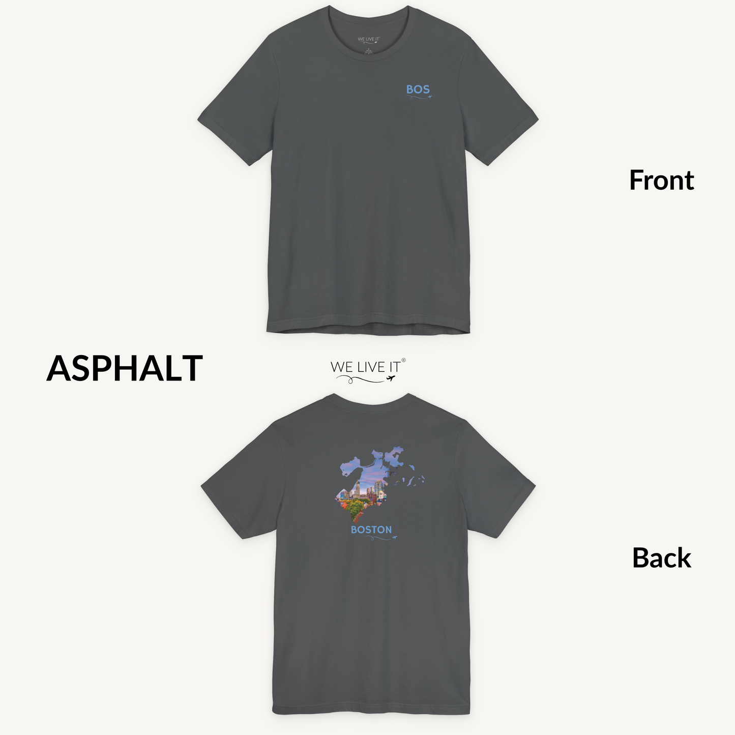 Boston T-Shirt | BOS Front & Faneuil Hall Back