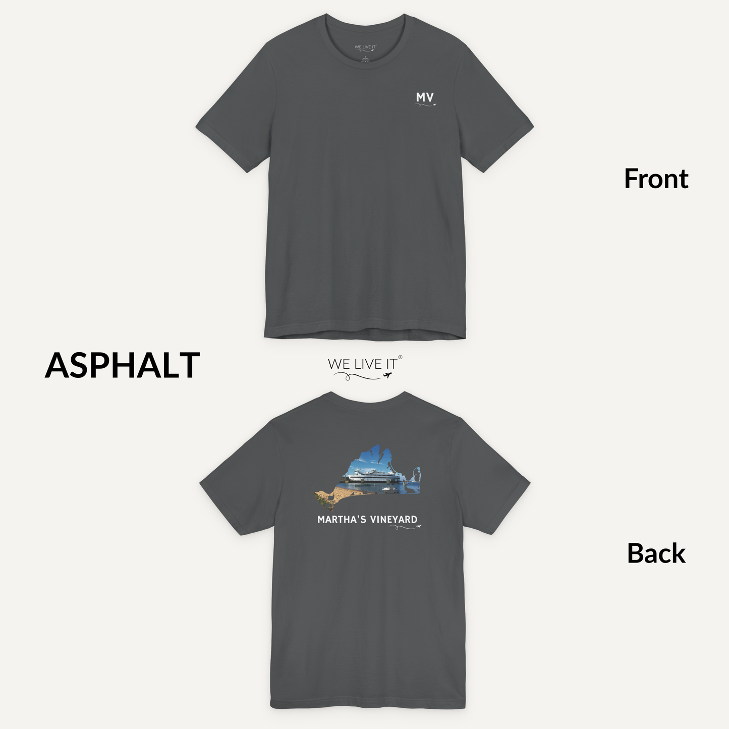 Martha’s Vineyard T-Shirt | MV Front & Vineyard Haven Steamship Back