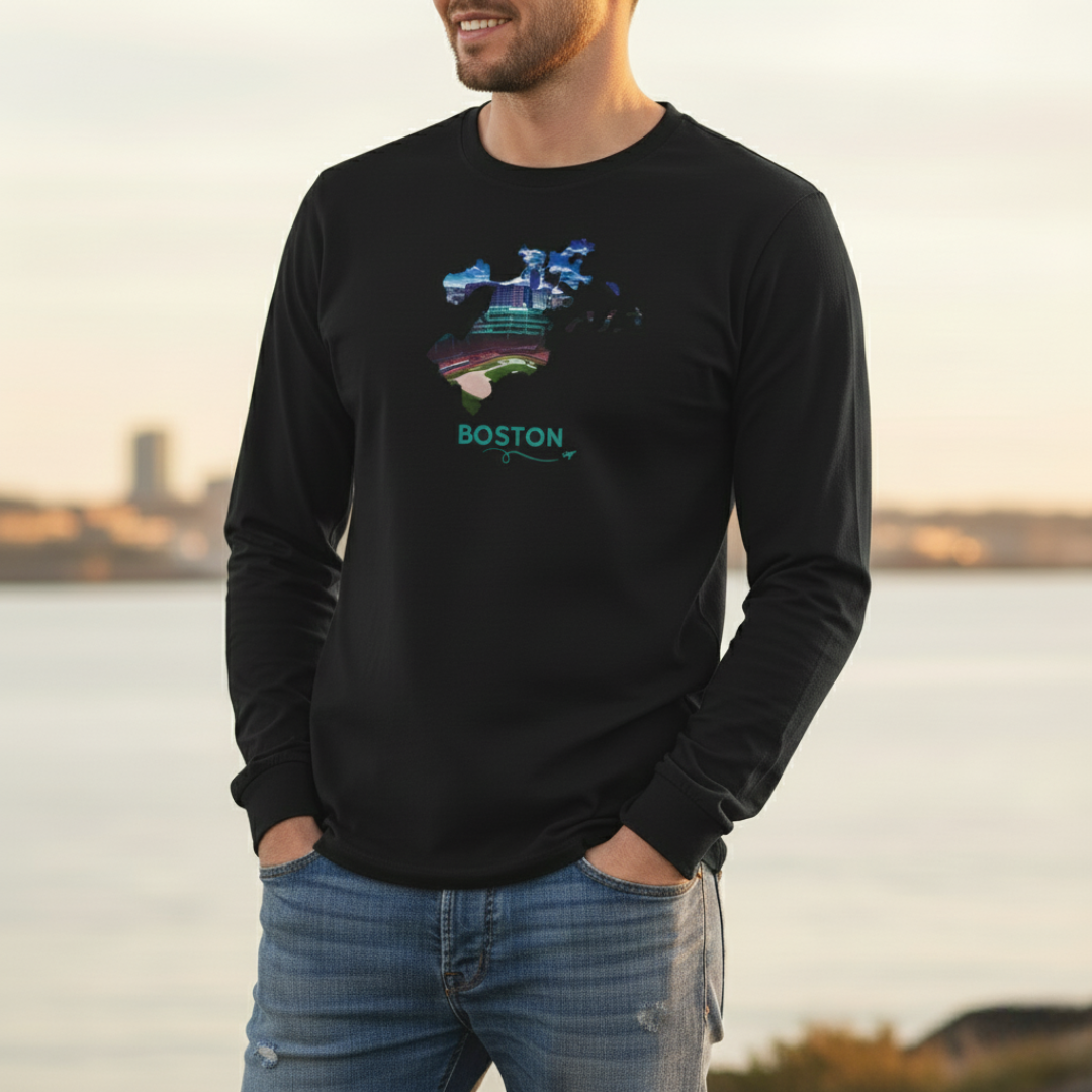Fenway Park Long Sleeve Shirt | Boston City Outline Tee
