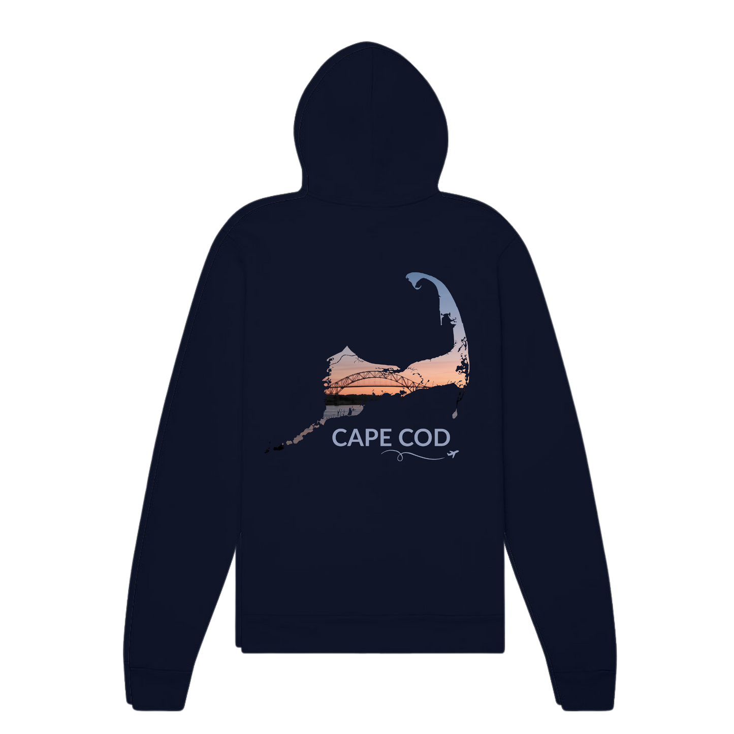 Bourne Bridge Sunset Zip-Up Hoodie | Cape Cod, Massachusetts