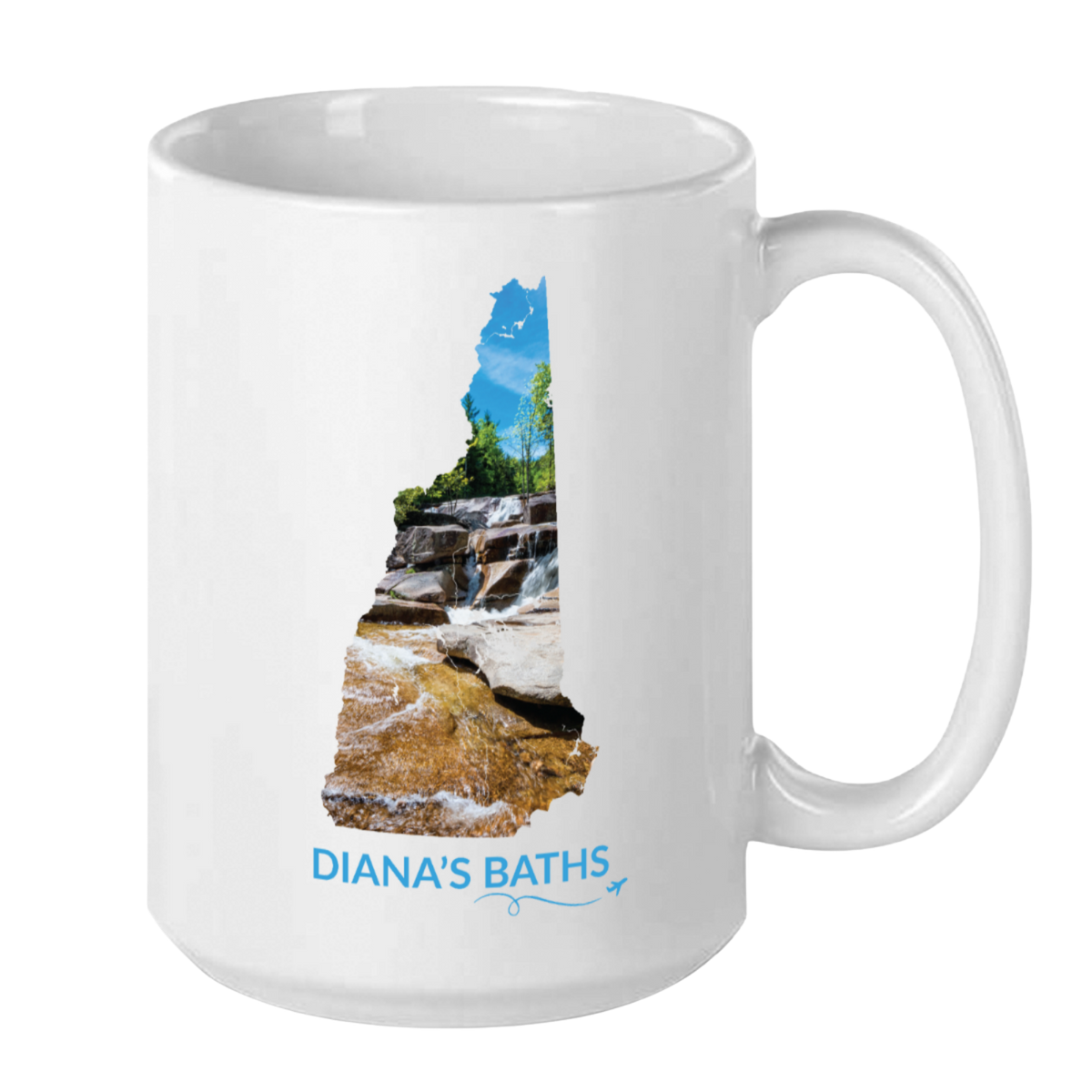 Diana’s Baths Mug | White Mountains Waterfall Scene