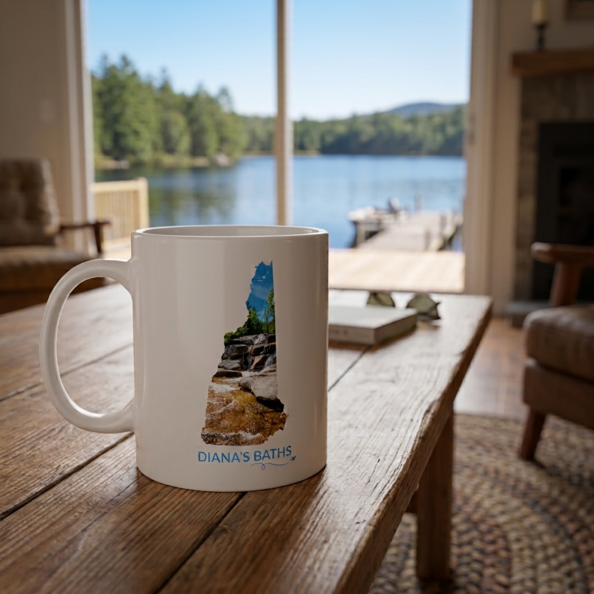 Diana’s Baths Mug | White Mountains Waterfall Scene