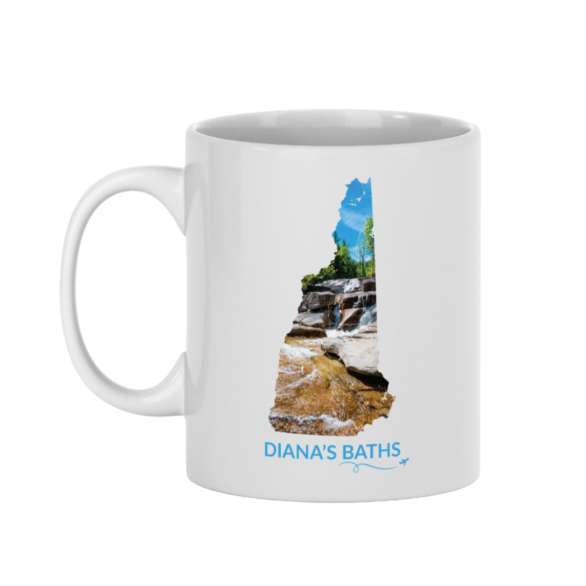 Diana’s Baths Mug | White Mountains Waterfall Scene
