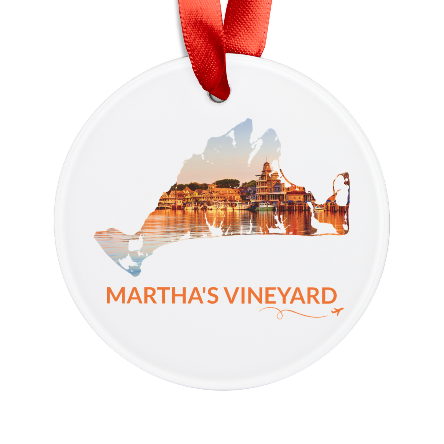 Oak Bluffs Harbor Sunset Ornament | Martha’s Vineyard, Massachusetts