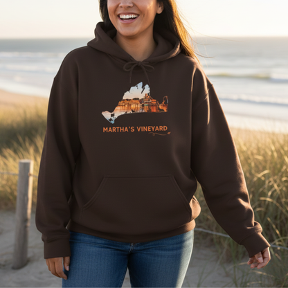 Martha’s Vineyard Hoodie | Oak Bluffs Harbor Sunset Pullover